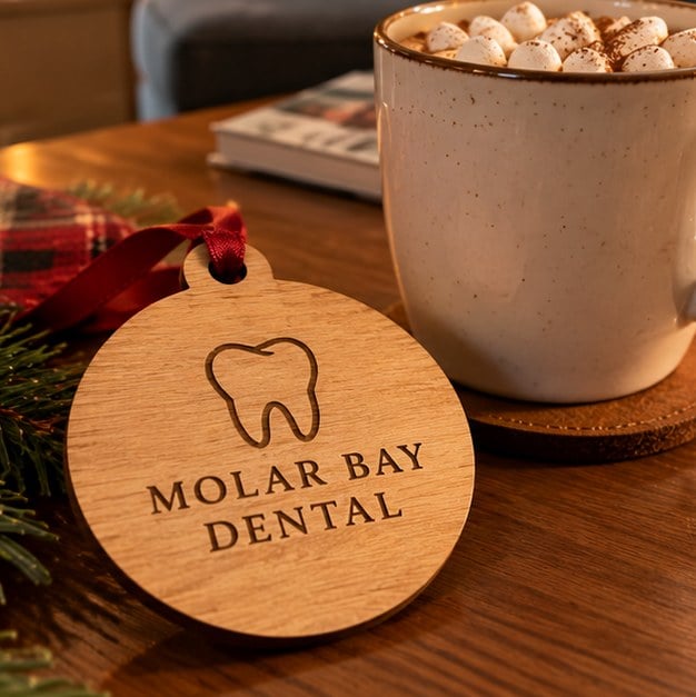 Customer photo of a custom engraved ornament